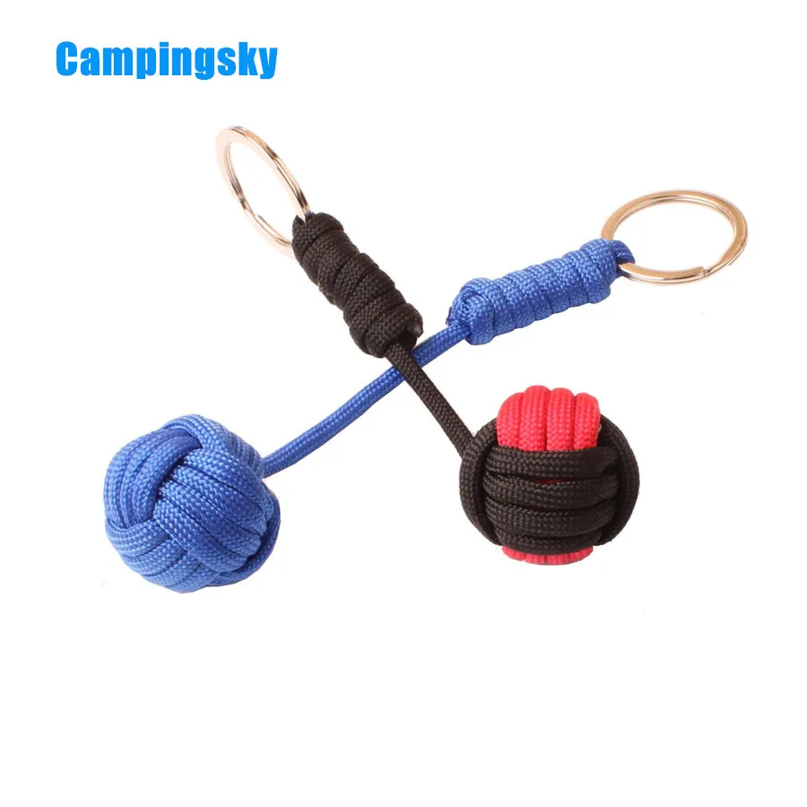 CAMPINGSKY Paracord Keychain Monkey Fist Outdoor Camping Survival Equipment Parachute Cord Pirate Rope Key Chain Camping tools
CAMPINGSKY Paracord Keychain Monkey Fist Outdoor Camping Survival Equipment Parachute Cord Pirate Rope Key Chain Camping tools