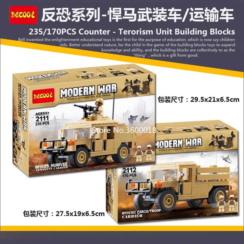 DECOOL compatible legos Military series Armament Carrier heliplane Black Hawk helicopter model building blocks toy for childrens
DECOOL compatible legos Military series Armament Carrier heliplane Black Hawk helicopter model building blocks toy for childrens