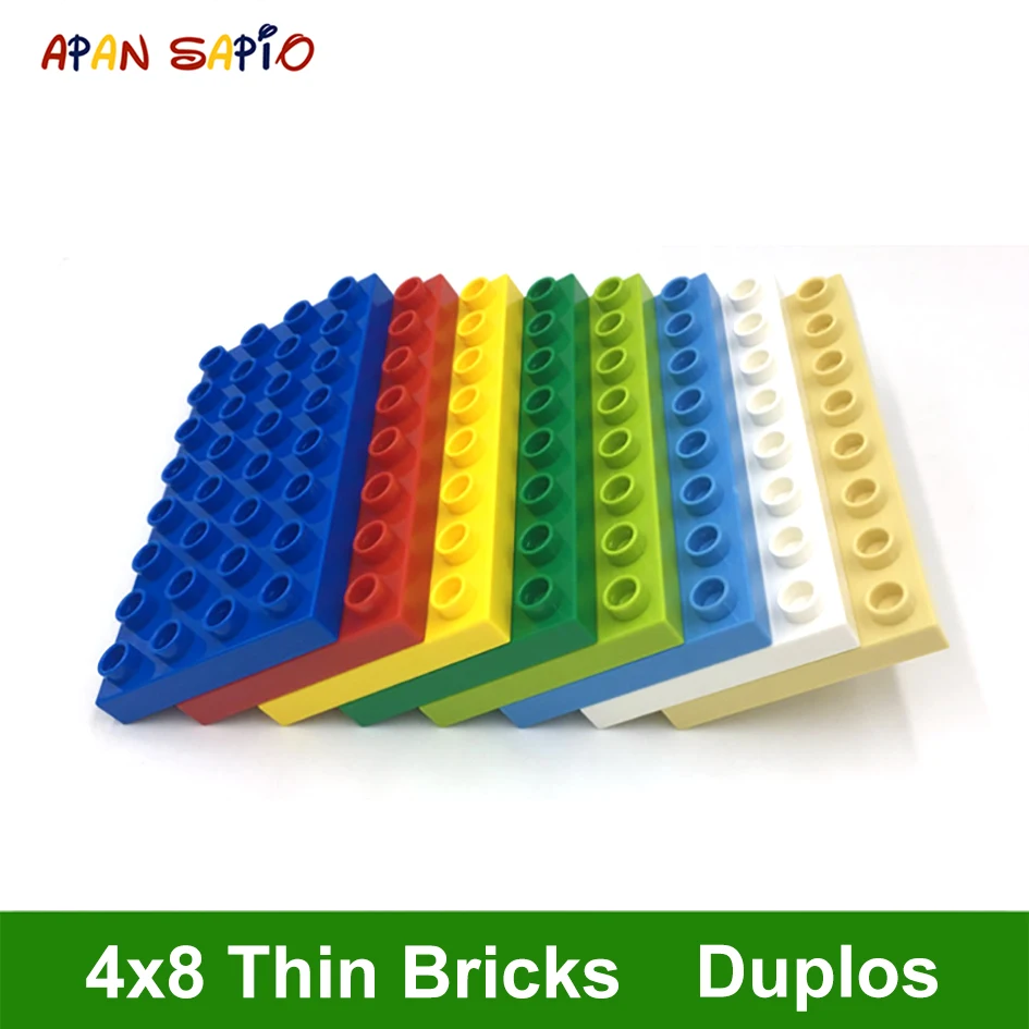 DIY Building Blocks Thin Figures Bricks 4x8Dot 4PCS a Pack Educational Creative Toys for Children Compatible With Legoe Duplos
DIY Building Blocks Thin Figures Bricks 4x8Dot 4PCS a Pack Educational Creative Toys for Children Compatible With Legoe Duplos