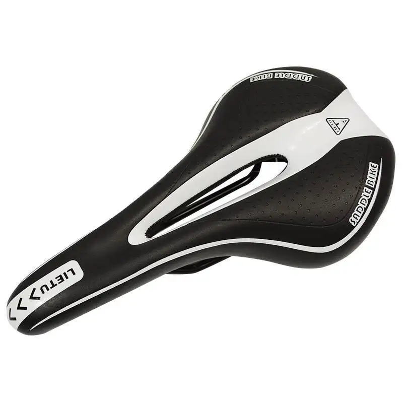 1xNew 2017 MTB Mountain Bike Bicycle Cycling PV Leather Skidproof Saddle Seat Cushion Cool Hollow Racing Saddle Free Shipping (10)