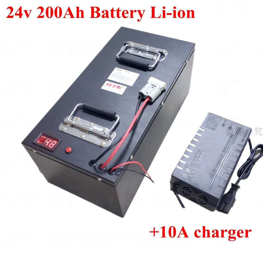 Metal case 24v 200Ah Lithium battery li-ion High power 2000w Not lead acid for RV boat motor solar wind energy UPS + 10A charger
Metal case 24v 200Ah Lithium battery li-ion High power 2000w Not lead acid for RV boat motor solar wind energy UPS + 10A charger