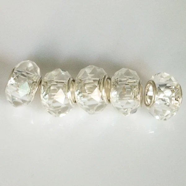 5PCS 14*8mm White Color European Big Hole Round Loose Glass Crystal Space Bead Charms For DIY Jewelry Making Pandora Bracelet
5PCS 14*8mm White Color European Big Hole Round Loose Glass Crystal Space Bead Charms For DIY Jewelry Making Pandora Bracelet