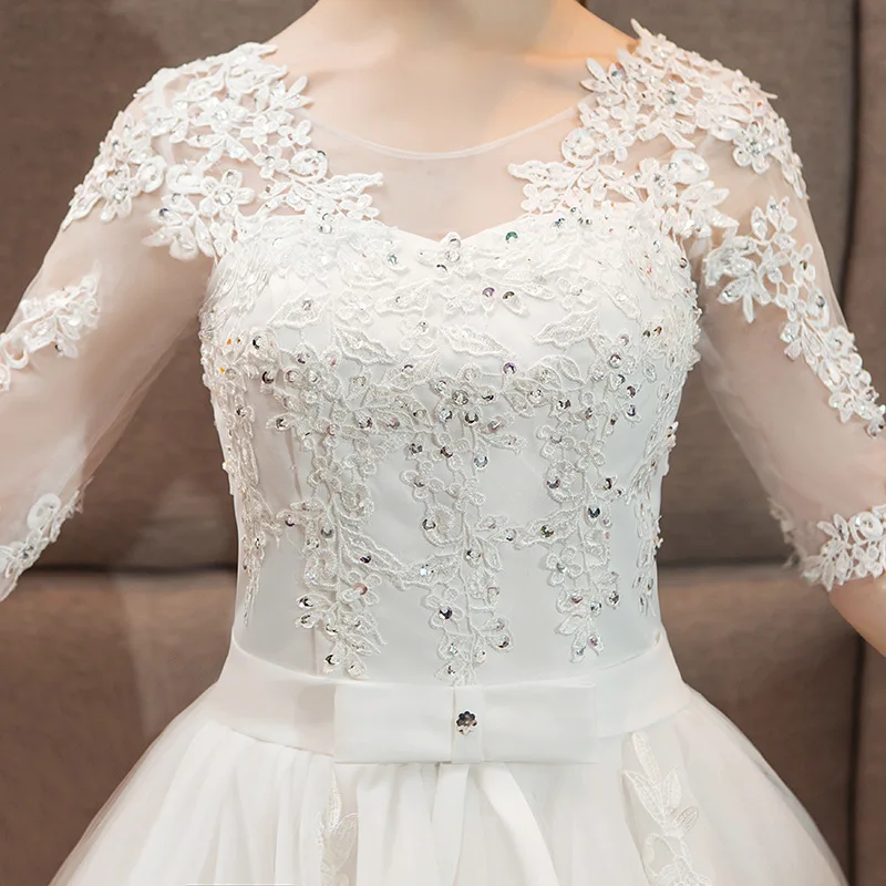 2019 in neat, white collar sleeve wedding dress the bride wedding dress princess dress temperament cultivate morality
2019 in neat, white collar sleeve wedding dress the bride wedding dress princess dress temperament cultivate morality