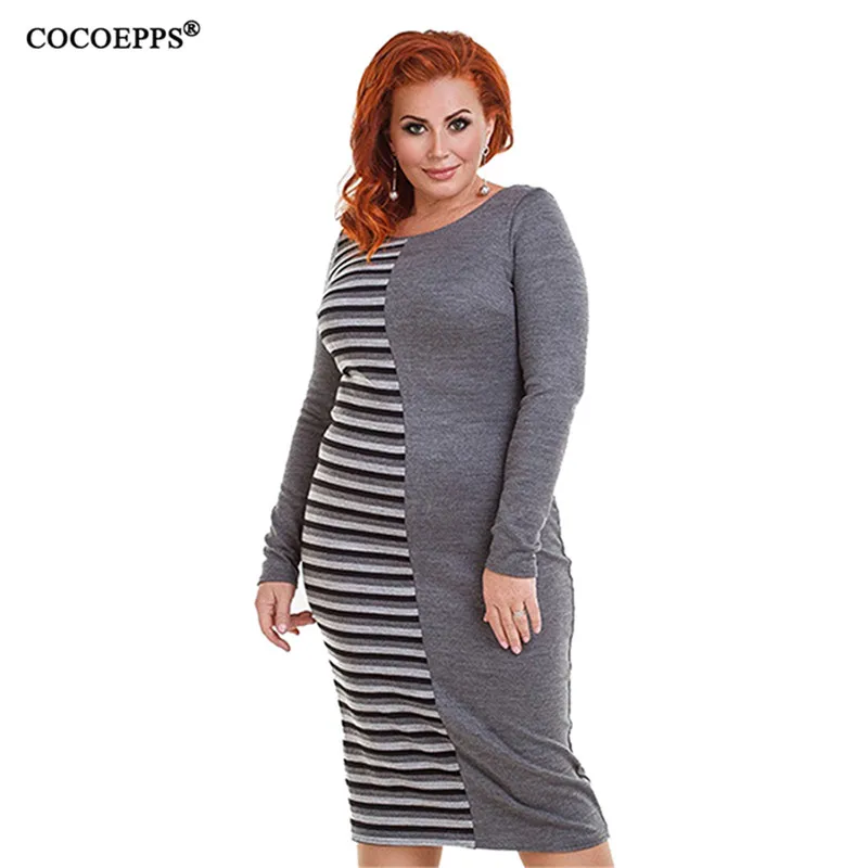 COCOEPPS Big Plus Size Dresses 2019 Spring Casual Striped Patchwork Office Ladies Dress Large Party Large Size Women Dress
COCOEPPS Big Plus Size Dresses 2019 Spring Casual Striped Patchwork Office Ladies Dress Large Party Large Size Women Dress