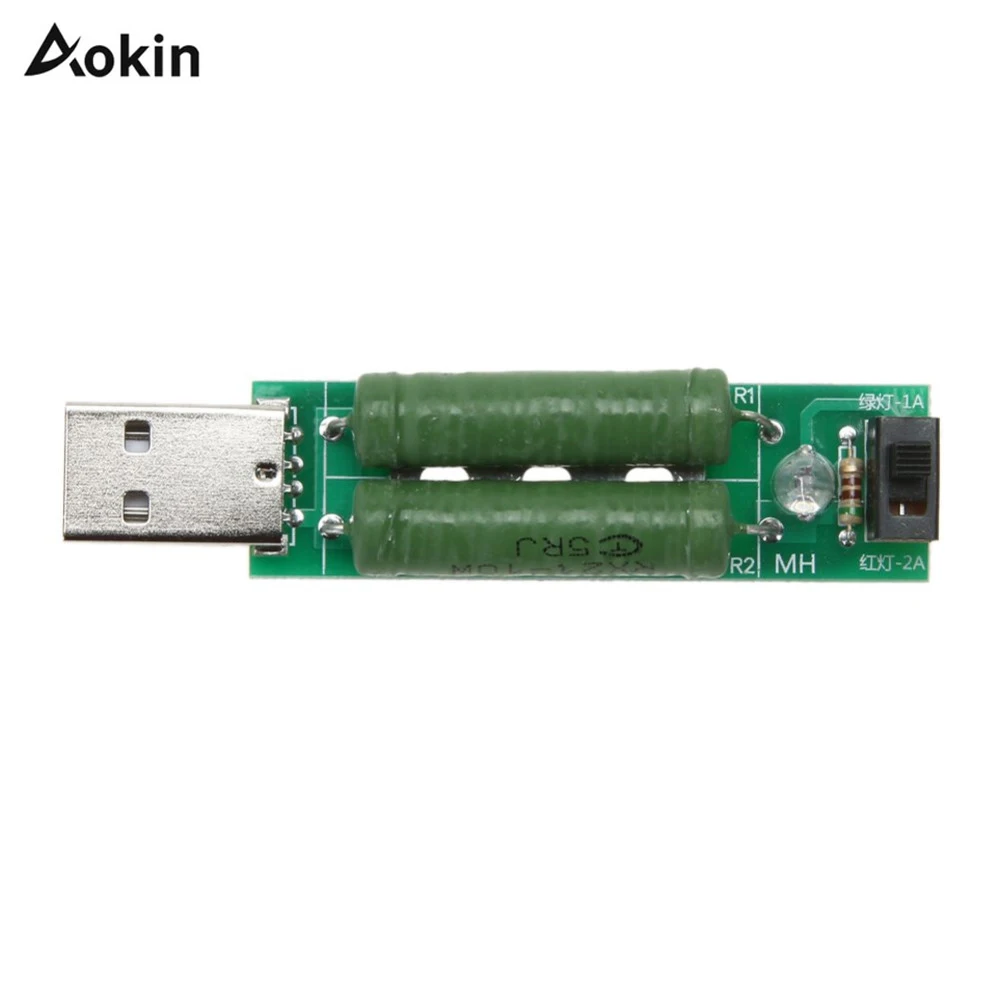 New Mini USB Load Resistance Power Resistors Mobile Power Aging module 2A 1A with a switch 10W 5R
New Mini USB Load Resistance Power Resistors Mobile Power Aging module 2A 1A with a switch 10W 5R