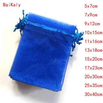 100pcs/lot Drawable Royal blue Small Big Organza Bags Favor Wedding Party Christmas Gift Bags Jewelry Packaging Bags Pouches
100pcs/lot Drawable Royal blue Small Big Organza Bags Favor Wedding Party Christmas Gift Bags Jewelry Packaging Bags Pouches