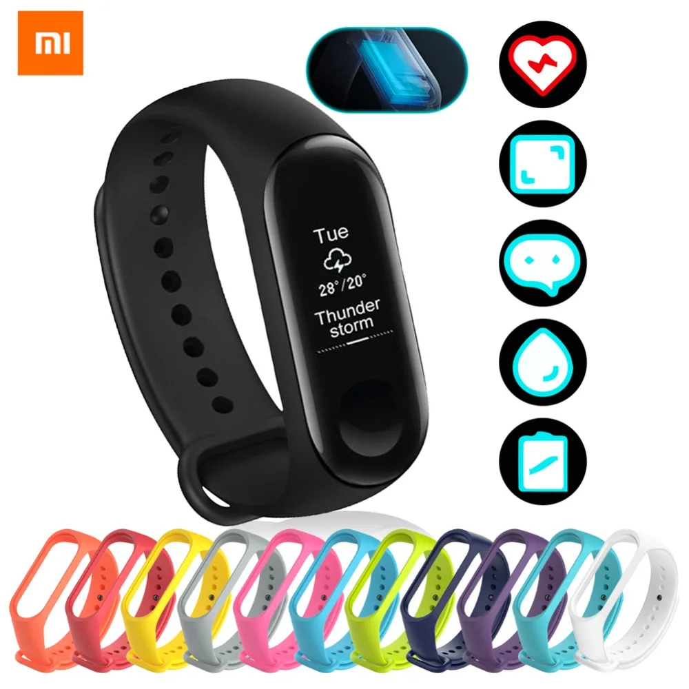 

Original Xiaomi Mi Band 3 Smart Watch 0.78 inch OLED Bracelet 50m Waterproof Fitness Tracker Wristband Miband 3 Smart Wristband