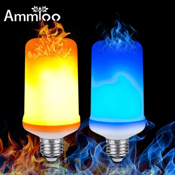 99 LEDs E27 Flame Lamps Yellow/Blue Flame Flickering Emulation Fire Light Bulbs 85-265V 4 Modes Ampoule LED Flame Effect Light
99 LEDs E27 Flame Lamps Yellow/Blue Flame Flickering Emulation Fire Light Bulbs 85-265V 4 Modes Ampoule LED Flame Effect Light