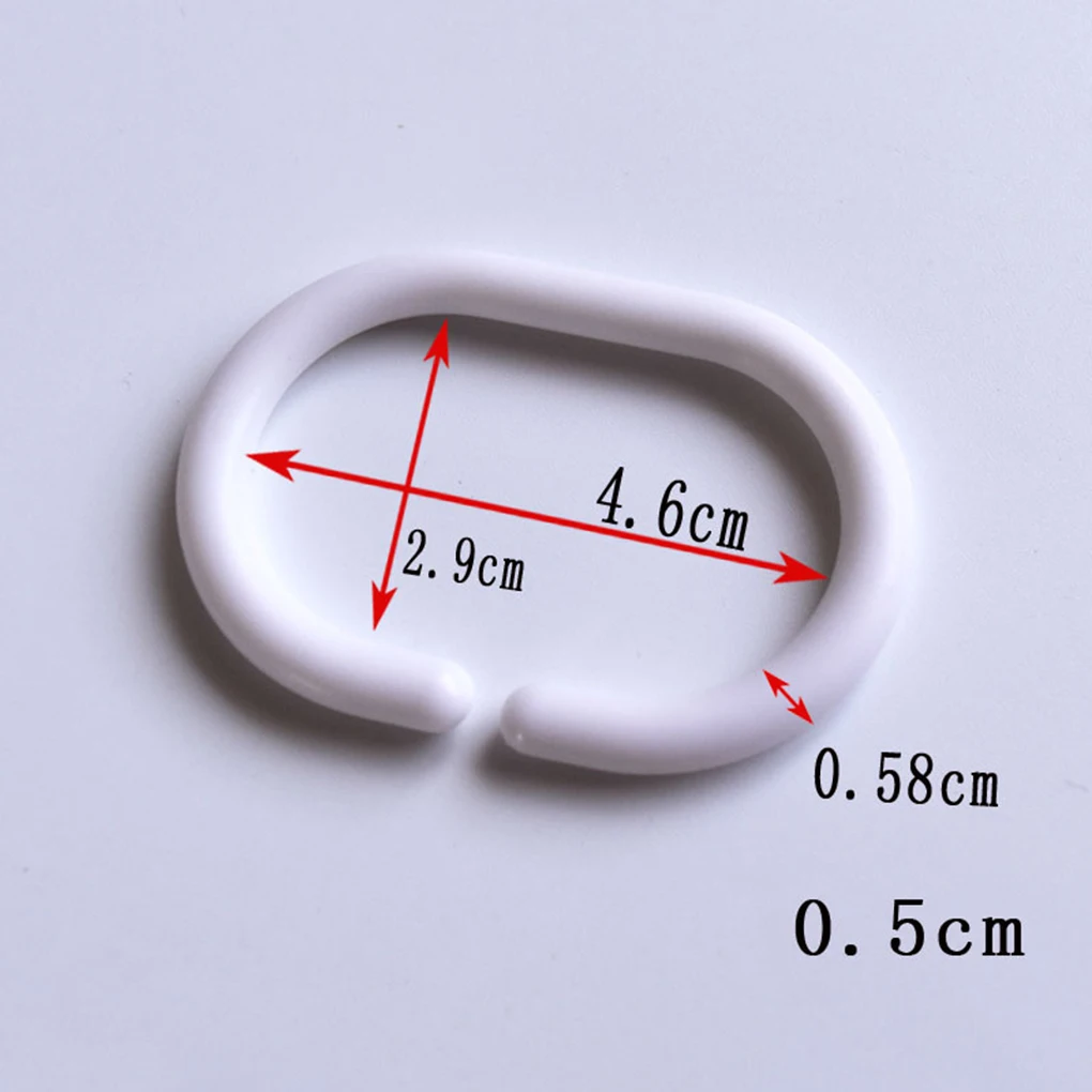 24 шт./компл. белая пластиковая C образная драпировка кольцо для душа гибкие