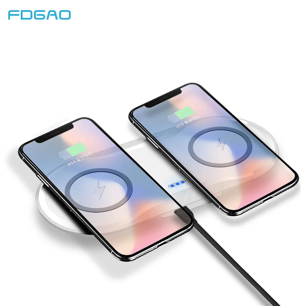 FDGAO 2in1 Wireless Charger for iPhone X XR XS 8 Samsung Galaxy S9 Plus S8 Note 8 9 Dual QI Induction Desktop Charging Pad
FDGAO 2in1 Wireless Charger for iPhone X XR XS 8 Samsung Galaxy S9 Plus S8 Note 8 9 Dual QI Induction Desktop Charging Pad