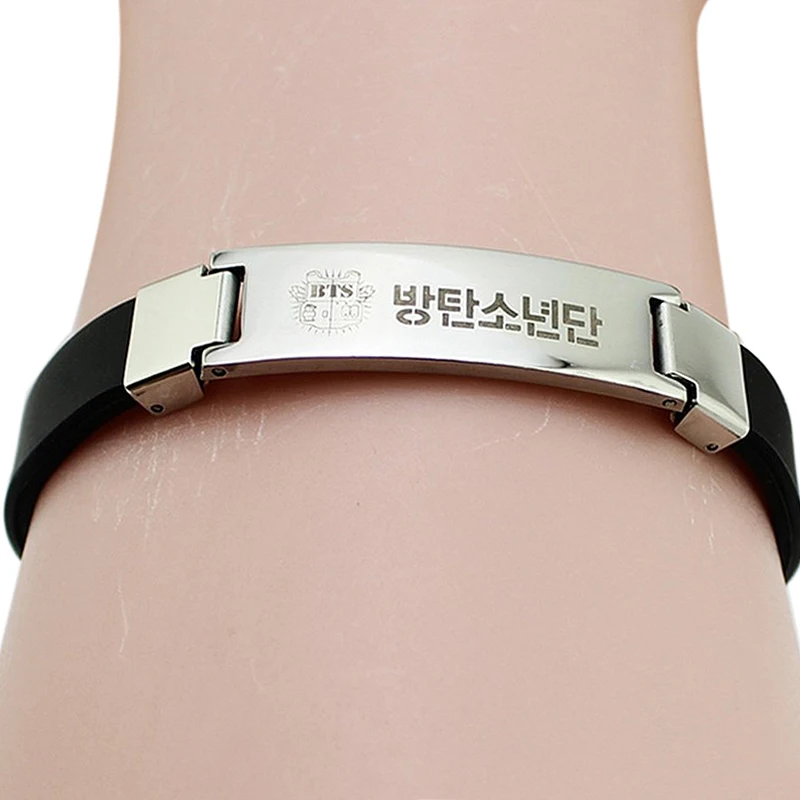 

KPOP BTS WINGS Titanium Steel Bangtan Boys SUGA JIMIN JIN V JUNGKOOK Bracelet Fans Pendant Support Gift Toys