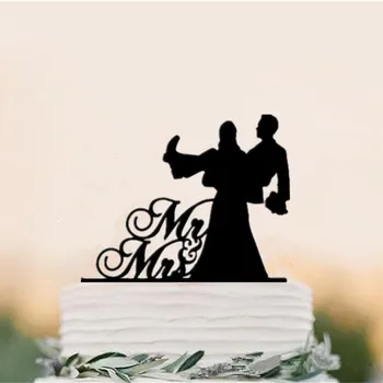 Wholesale 5pcs/lot Bride lift Groom Funny Wedding Cake Topper black acrylic Mr & Mrs Toppers Engagement Anniversary
Wholesale 5pcs/lot Bride lift Groom Funny Wedding Cake Topper black acrylic Mr & Mrs Toppers Engagement Anniversary