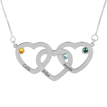 Personalized 925 Silver Necklace Engrave 3 Names Pendant Necklace Custom Gift Birthstone Heart Pendants Fashion Jewelry#EW50
Personalized 925 Silver Necklace Engrave 3 Names Pendant Necklace Custom Gift Birthstone Heart Pendants Fashion Jewelry#EW50