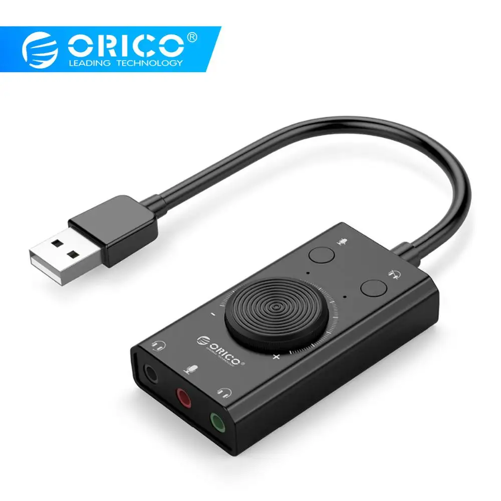 ORICO SC1 External USB Sound Card Stereo USB Sound Card Mic Speaker Audio Jack 3.5mm Cable Adapter for PC Laptop Free Drive
ORICO SC1 External USB Sound Card Stereo USB Sound Card Mic Speaker Audio Jack 3.5mm Cable Adapter for PC Laptop Free Drive