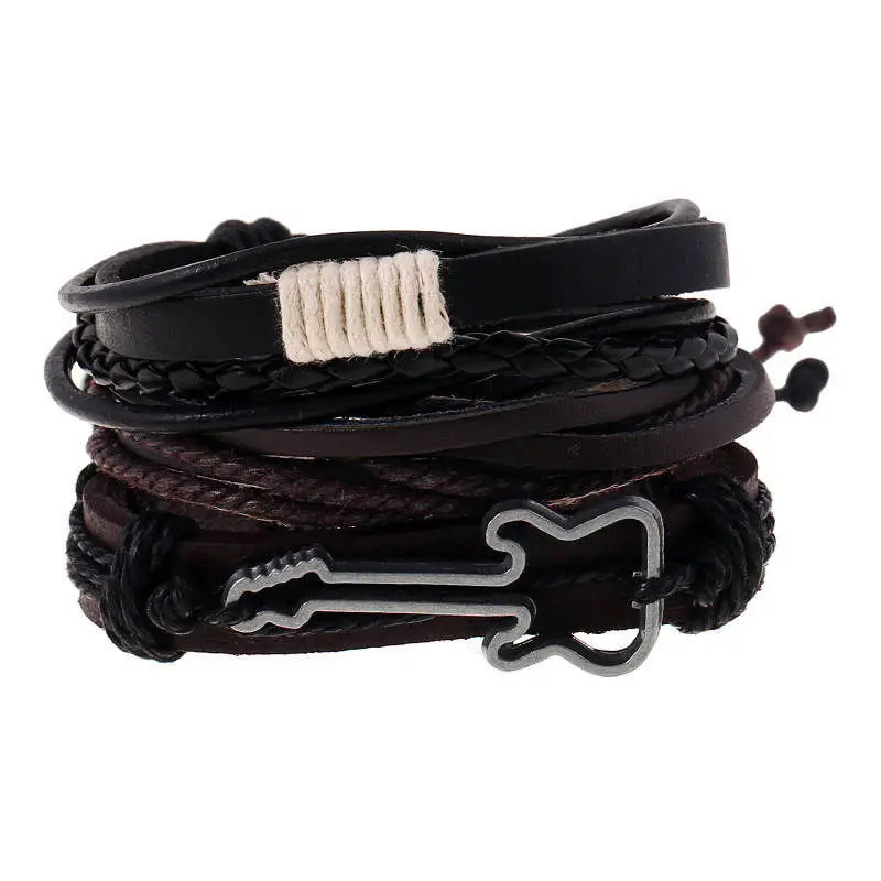 Vintage multi-layer openwork guitar leather bracelet for men and women new fashion sale, Pulseira jewelry, boyfriend gifts...
Vintage multi-layer openwork guitar leather bracelet for men and women new fashion sale, Pulseira jewelry, boyfriend gifts...