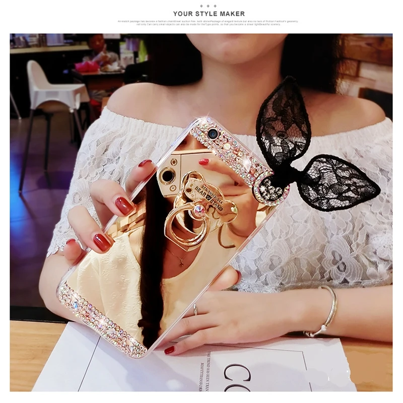 for xiaomi mi 5S 6 8 Lite 9 SE 5X 6X A2 MAX2 MAX3 MIX3 Cute Bear finger ring diamond lace ear soft mirror phone case cover
for xiaomi mi 5S 6 8 Lite 9 SE 5X 6X A2 MAX2 MAX3 MIX3 Cute Bear finger ring diamond lace ear soft mirror phone case cover