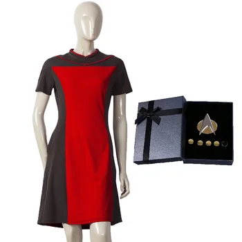 Star Dress The Next Generation Women's Skant Uniform Costume ST Yellow Dress With Badge Free Halloween Party
Star Dress The Next Generation Women's Skant Uniform Costume ST Yellow Dress With Badge Free Halloween Party