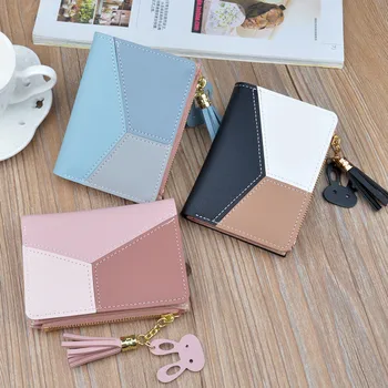Wallet Women Short Wallets Zipper Purse Patchwork Fashion Tassel Panelled Wallets Trendy Coin Purse Card Holder Leather 2020 #L5
Wallet Women Short Wallets Zipper Purse Patchwork Fashion Tassel Panelled Wallets Trendy Coin Purse Card Holder Leather 2020 #L5