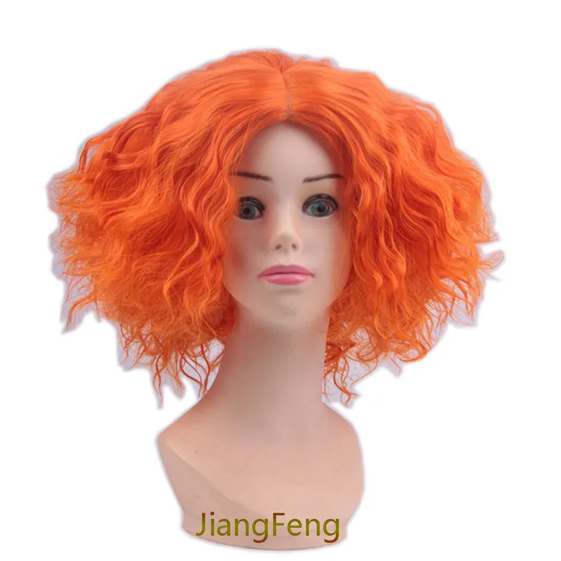 Alice in Wonderland 2 Mad Hatter Cosplay Wig Tarrant Hightopp Orange Short Curly Heat Resistant Synthetic Hair Wigs + Wig Cap
Alice in Wonderland 2 Mad Hatter Cosplay Wig Tarrant Hightopp Orange Short Curly Heat Resistant Synthetic Hair Wigs + Wig Cap
