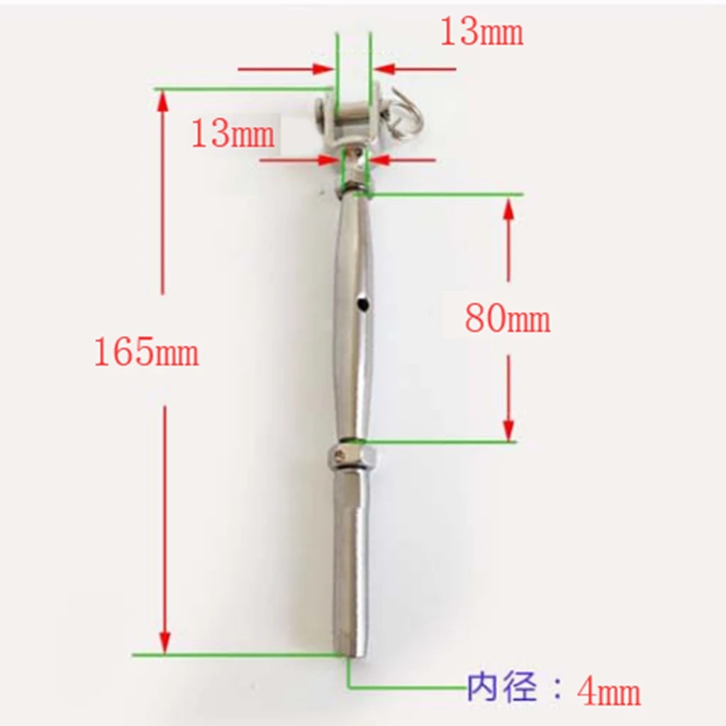 Stainless Steel 316 Turnbuckle Hand Swage Tensioner Cable Railing With Lag Screw