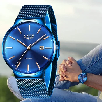 LIGE Men's Watches Top Brand Luxury Men Simple Fashion Watch Ultra-thin 10mm Waterproof Wrist Watch Stainless Steel Quartz Clock
LIGE Men's Watches Top Brand Luxury Men Simple Fashion Watch Ultra-thin 10mm Waterproof Wrist Watch Stainless Steel Quartz Clock