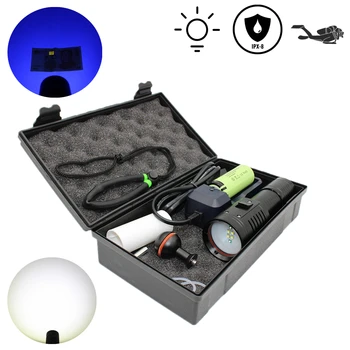 UV Diving Flashlight Underwater Photography Video Light 2x 365nm UV Lights + 4x XP-G2 White LED Scuba Torch Photo Lamp
UV Diving Flashlight Underwater Photography Video Light 2x 365nm UV Lights + 4x XP-G2 White LED Scuba Torch Photo Lamp