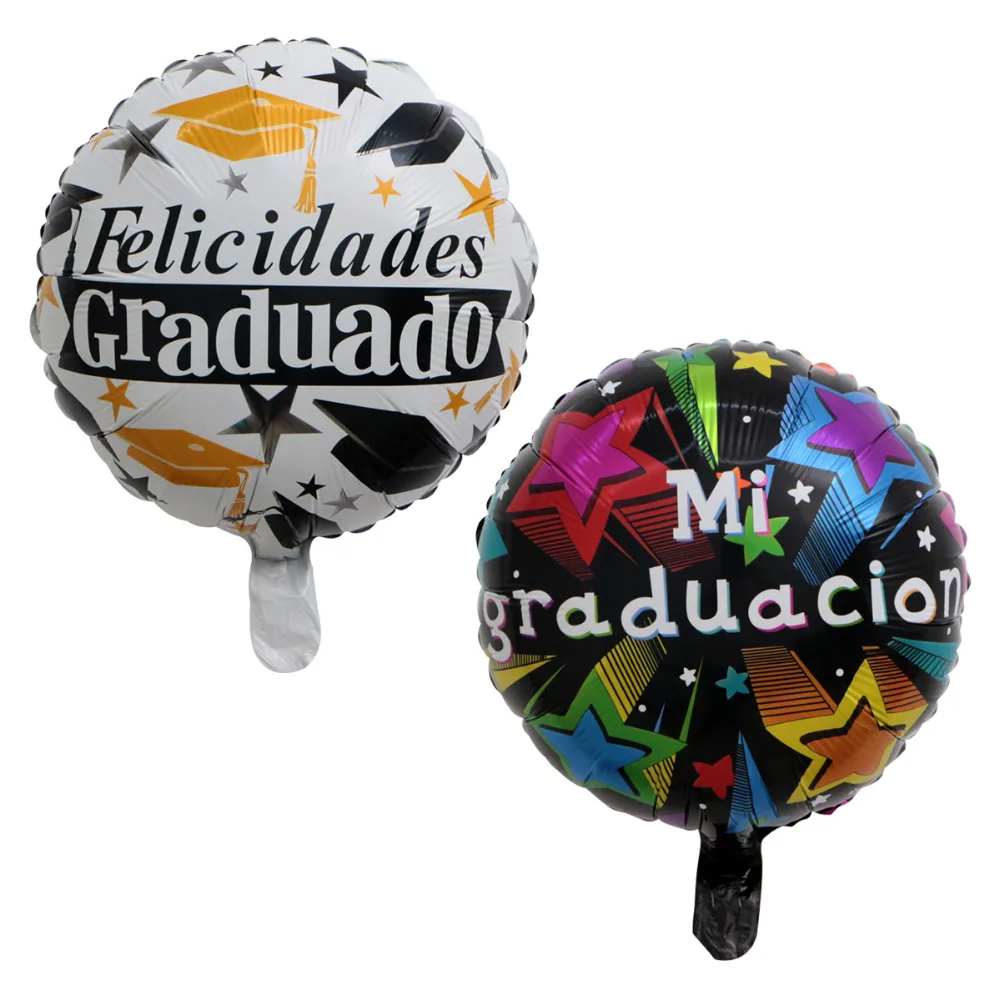 50PC 18inch Spanish round Graduation Balloon Grad Party Decoration Foil Congrats Balloons Congratulation Party Supplies
50PC 18inch Spanish round Graduation Balloon Grad Party Decoration Foil Congrats Balloons Congratulation Party Supplies