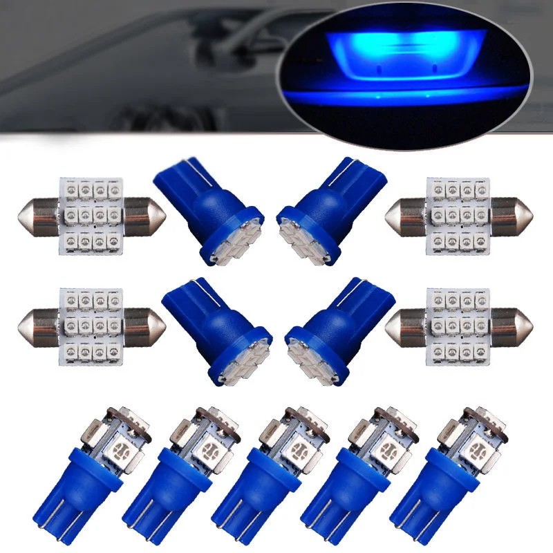 Dome Bulbs Accessories Blue 13Pcs LED Interior License Plate Lights Kit Package Lamp Car Replacement Practical
Dome Bulbs Accessories Blue 13Pcs LED Interior License Plate Lights Kit Package Lamp Car Replacement Practical