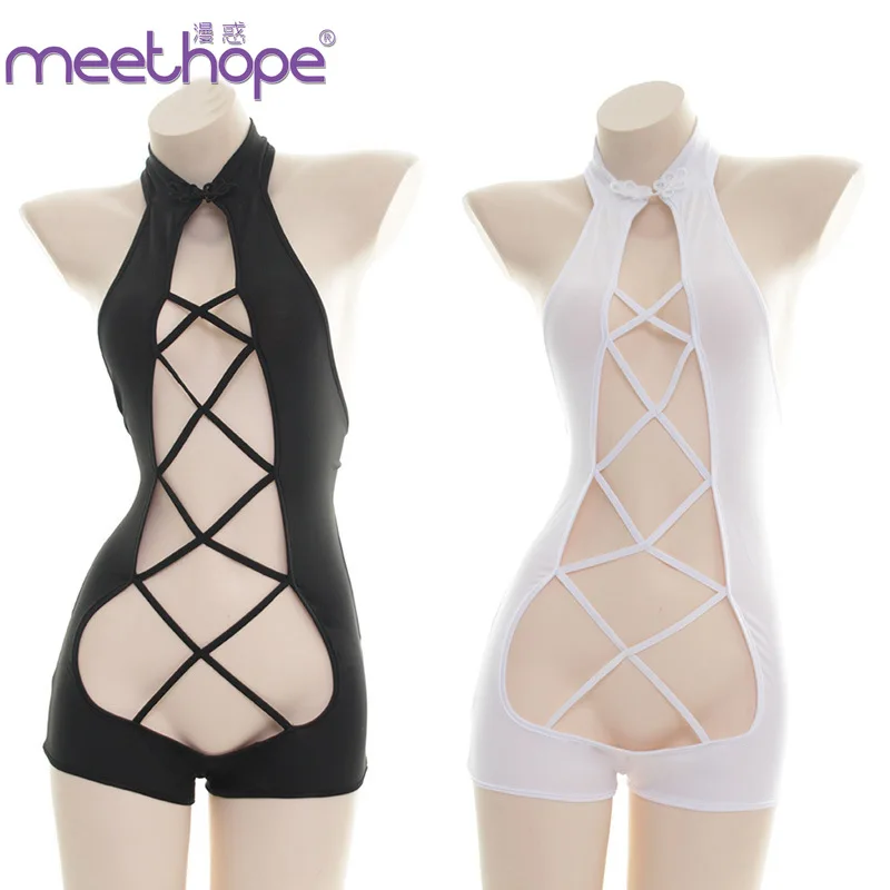 Japanese Kawaii Lingerie Erotic Underwear Cross Hollow Out Three Point Cheongsam Sexy Christmas Lingerie Women Sexy Costumes
Japanese Kawaii Lingerie Erotic Underwear Cross Hollow Out Three Point Cheongsam Sexy Christmas Lingerie Women Sexy Costumes