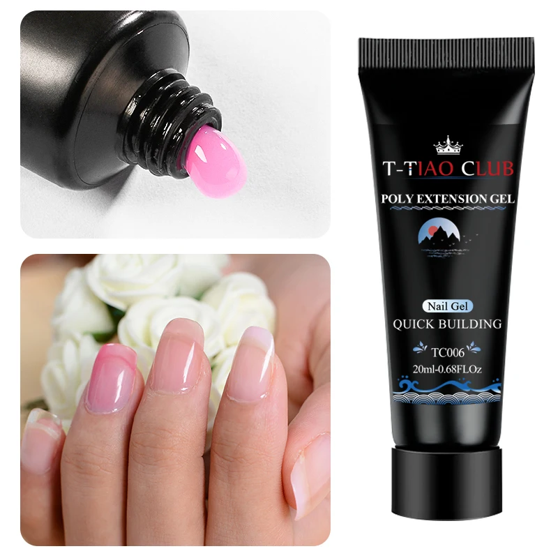 T-TIAO CLUB 20ml Poly Nail Gel Nail Acrylic Poly Quick Extension Gel Pink UV LED Builder Gel Tips Enhancement Slip Solution
T-TIAO CLUB 20ml Poly Nail Gel Nail Acrylic Poly Quick Extension Gel Pink UV LED Builder Gel Tips Enhancement Slip Solution