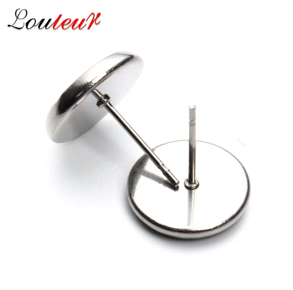 LOULEUR 50pcs/lot Stainless Steel Blank Earring Base Cabochon Cameo Base Fit 8 10 12 14 16 20mm Flat Earring Setting Jewelry
LOULEUR 50pcs/lot Stainless Steel Blank Earring Base Cabochon Cameo Base Fit 8 10 12 14 16 20mm Flat Earring Setting Jewelry