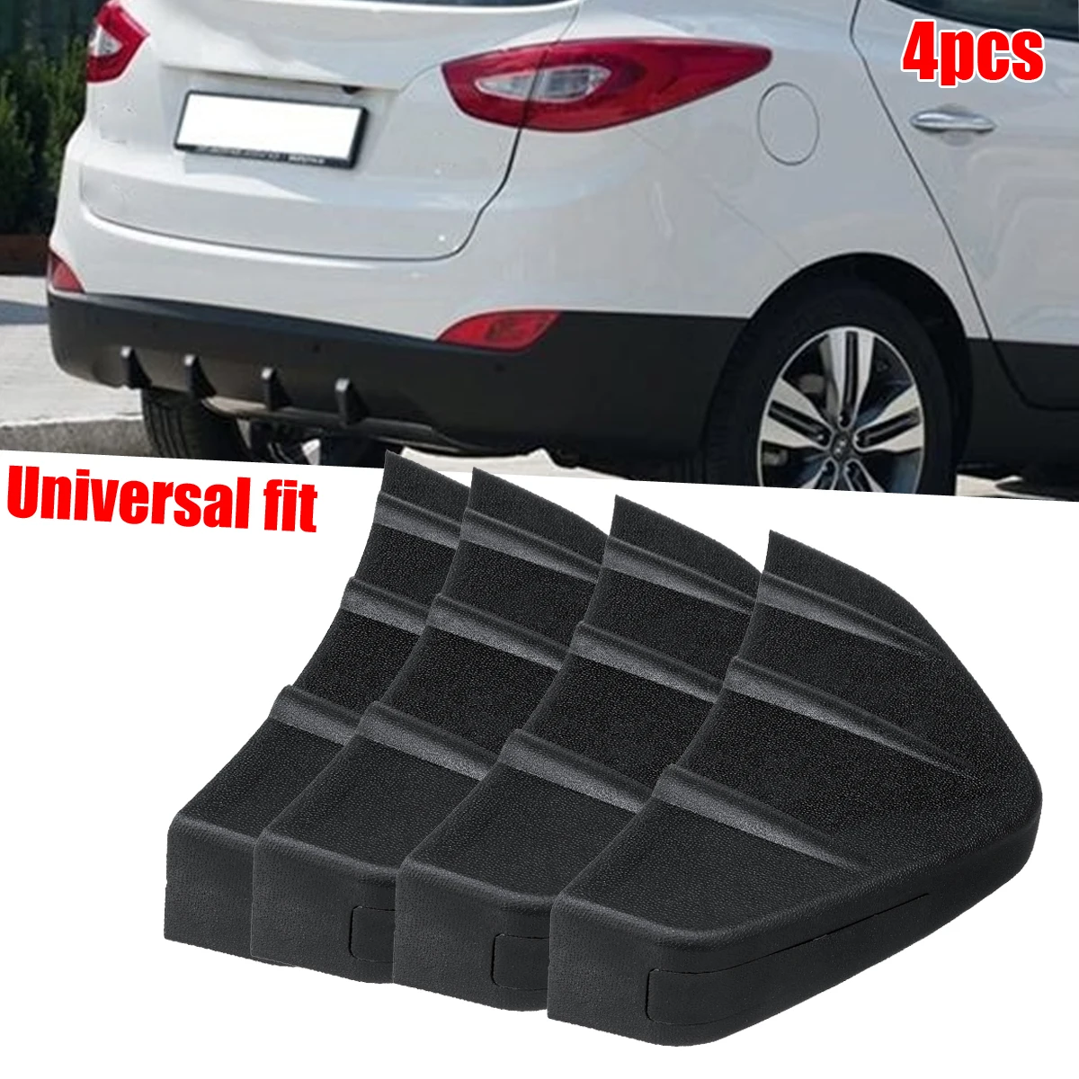 4Pcs/set Universal Auto Car Rear Bumper Lip Diffuser Shark Fin Style Car Back Bumper Spoiler Lip Splitter Car-Styling
4Pcs/set Universal Auto Car Rear Bumper Lip Diffuser Shark Fin Style Car Back Bumper Spoiler Lip Splitter Car-Styling