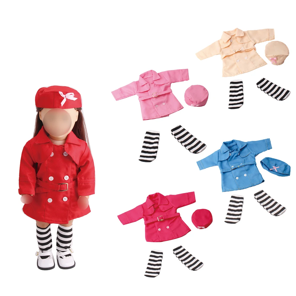 18 inch Girls doll clothes Stylish navy style suit uniform American new born dress Baby toys fit 43 cm baby accessories c46
18 inch Girls doll clothes Stylish navy style suit uniform American new born dress Baby toys fit 43 cm baby accessories c46