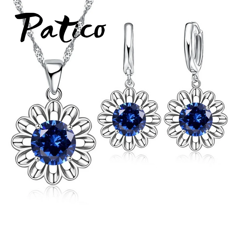 PATICO Sparkling 925 Sterling Silver Jewelry Set For Wedding Crystal Daisy Flower Necklace Earrings Set For Women Girl's Gifts
PATICO Sparkling 925 Sterling Silver Jewelry Set For Wedding Crystal Daisy Flower Necklace Earrings Set For Women Girl's Gifts