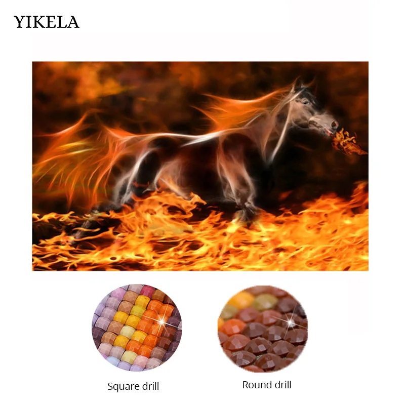 100% Full 5D Diy Daimond Painting Cross-switch Fire Running Horse Diamond Painting Square Rhinestones Painting Embroidery Decor
100% Full 5D Diy Daimond Painting Cross-switch Fire Running Horse Diamond Painting Square Rhinestones Painting Embroidery Decor