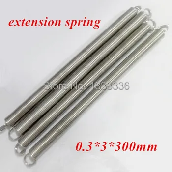 6pcs/lot 0.3x3x300mm stainless steel extension spring tension springs 0.3*3*300mm
6pcs/lot 0.3x3x300mm stainless steel extension spring tension springs 0.3*3*300mm
