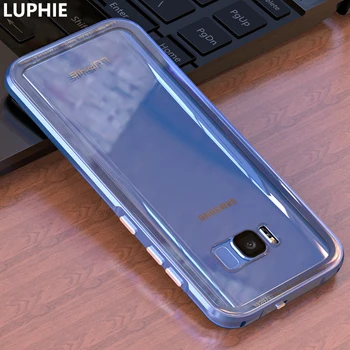 LUPHIE For Samsung Galaxy S8 Plus Case Cover Luxury Hard Metal Aluminum Frame Transparent Tempered Glass Back Cover for S8 Plus
LUPHIE For Samsung Galaxy S8 Plus Case Cover Luxury Hard Metal Aluminum Frame Transparent Tempered Glass Back Cover for S8 Plus
