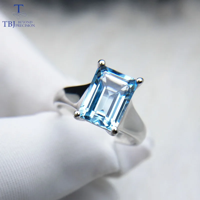 Tbj ,Simple and elegant sky blue topaz oct 7*9mm 2ct Ring in 925 sterling silver fine jewelry for women with jewelry box
Tbj ,Simple and elegant sky blue topaz oct 7*9mm 2ct Ring in 925 sterling silver fine jewelry for women with jewelry box