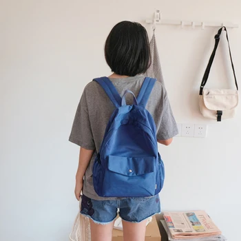New School Students Casual Backpack Japanese Campus Solid Color Backpacks Women Daily Big Back Pack Preppy Style Simple Bags
New School Students Casual Backpack Japanese Campus Solid Color Backpacks Women Daily Big Back Pack Preppy Style Simple Bags