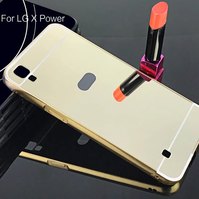 Coque For LG X Power Case 5.3 inch Luxury Gold Metal Frame Mirror Back Cover For LG X Power Phone Cases +Free Gift
Coque For LG X Power Case 5.3 inch Luxury Gold Metal Frame Mirror Back Cover For LG X Power Phone Cases +Free Gift