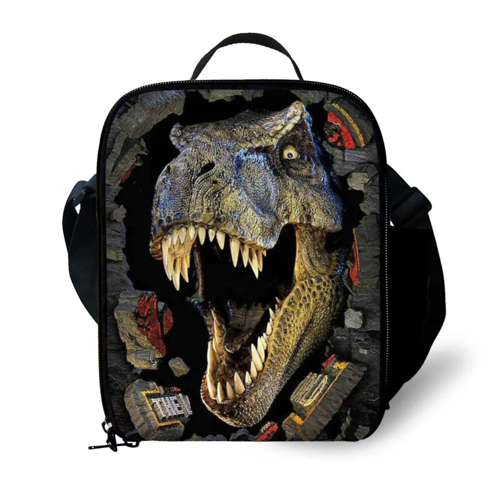Dinosaur Print Kids Lunch Bag Durable Insulated Lunchbox Small Black Lunch Box for Children Boys Customized Cooler Bag
Dinosaur Print Kids Lunch Bag Durable Insulated Lunchbox Small Black Lunch Box for Children Boys Customized Cooler Bag