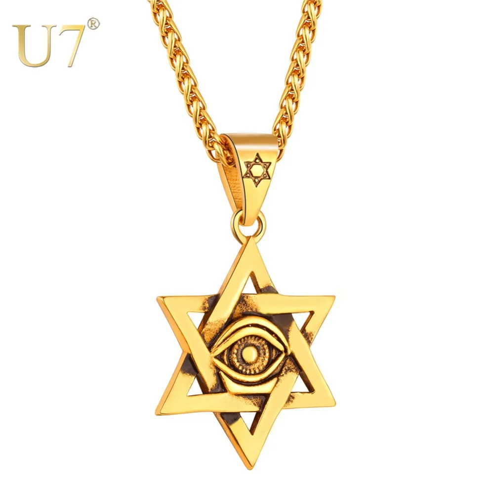 U7 Jewish Jewelry Magen Red Star of David Necklace / Eyes Hexagram Pendant Necklaces Israel Jewelry For Men/Women P805
U7 Jewish Jewelry Magen Red Star of David Necklace / Eyes Hexagram Pendant Necklaces Israel Jewelry For Men/Women P805