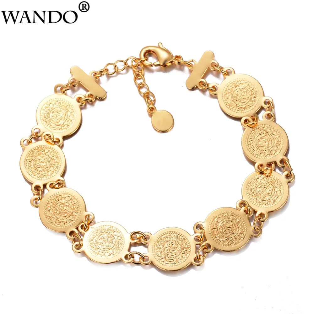 Wando Gold Color Coin Bangle&Bracelet Islamic Muslim Arab Coins Bracelets for Women Men Middle Eastern Jewelry African Gifts
Wando Gold Color Coin Bangle&Bracelet Islamic Muslim Arab Coins Bracelets for Women Men Middle Eastern Jewelry African Gifts