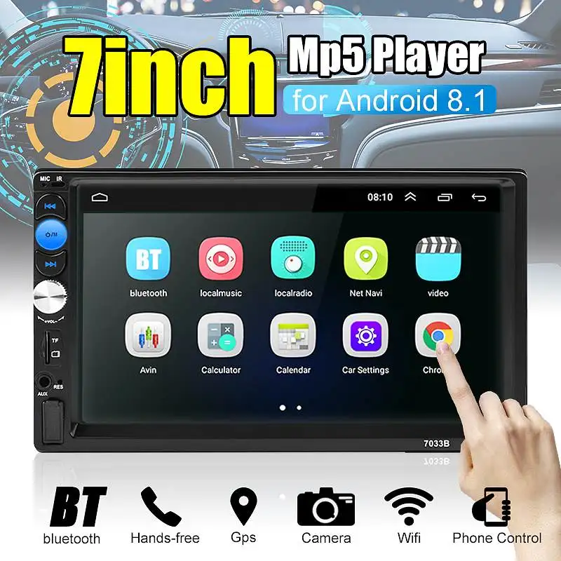 7" GPS Car Radio Digital player Touch screen Android 8.1 Multimedia MP5 player Autoradio TF Card U Disk AUX bluetooth Radio
7" GPS Car Radio Digital player Touch screen Android 8.1 Multimedia MP5 player Autoradio TF Card U Disk AUX bluetooth Radio