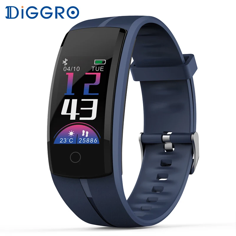 

Diggro QS100 Smart Bracelet Smart watch Blood pressure Heart rate Monitor Fitness Tracker Android IOS smart wristband pk QS90