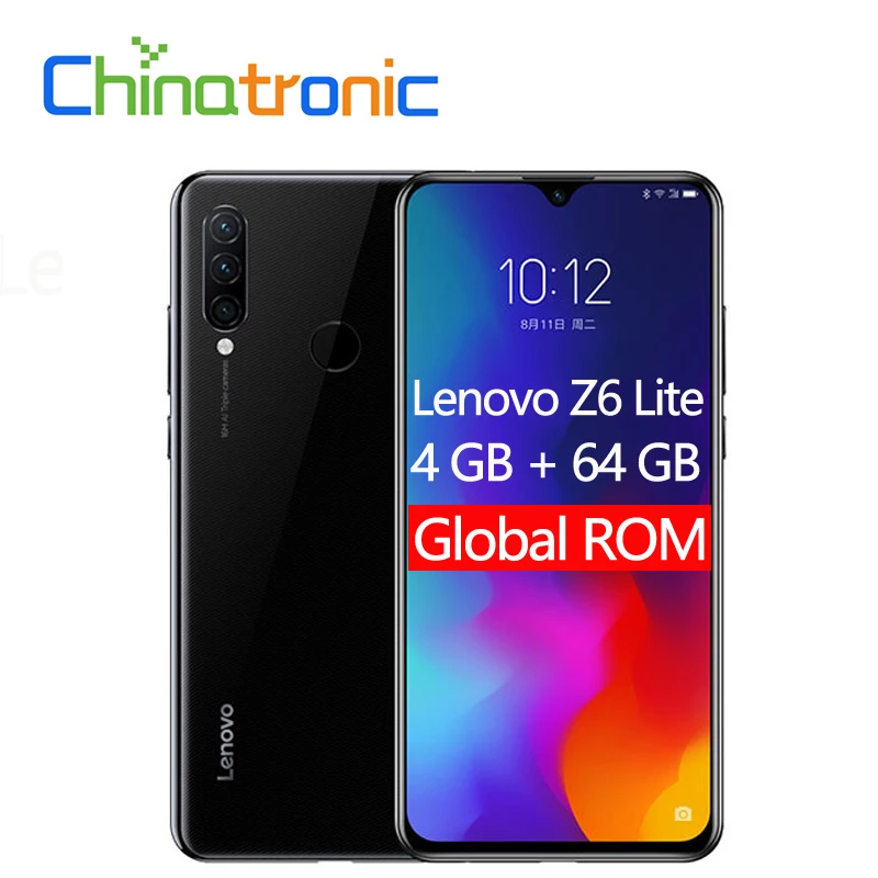 

Global ROM Lenovo Z6 Lite 4GB 64GB Android P ZUI 11 4G FDD LTE Snapdragon 710 Octa-core Mobile Phone 6.3"FHD+2340x1080 4050mAh