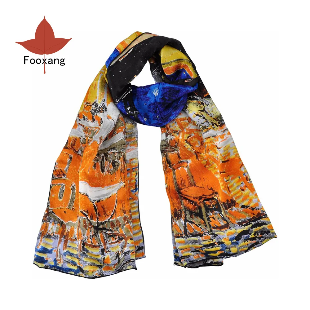 Silk Scarf Women Fashion Designer Brand Scarves Van Gogh Cafe Silk Scarf Spring Summer Beach Wrap Shawls
Silk Scarf Women Fashion Designer Brand Scarves Van Gogh Cafe Silk Scarf Spring Summer Beach Wrap Shawls