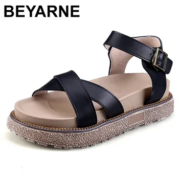BEYARNE New Gladiator Sandals Summer Leather Woman Flat Thick Bottom Platform Sandals Ladies Roman Casual Shoes Plus Size 34-43
BEYARNE New Gladiator Sandals Summer Leather Woman Flat Thick Bottom Platform Sandals Ladies Roman Casual Shoes Plus Size 34-43