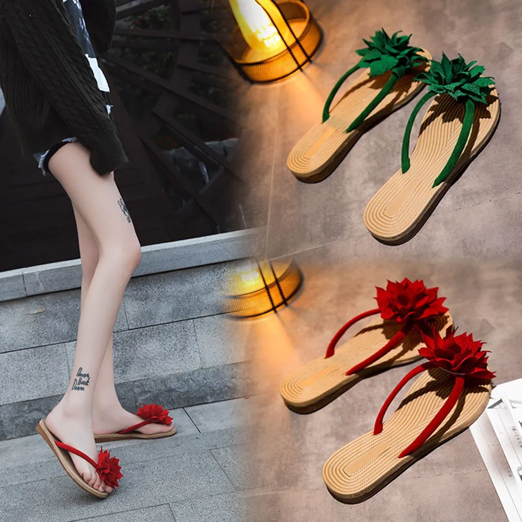 2019 Women's Slippers Summer Beach Casual Shoes Fashion Roma Flower Flat Anti-Slip Slipper Beach Flip Flops Outdoor Walking
2019 Women's Slippers Summer Beach Casual Shoes Fashion Roma Flower Flat Anti-Slip Slipper Beach Flip Flops Outdoor Walking