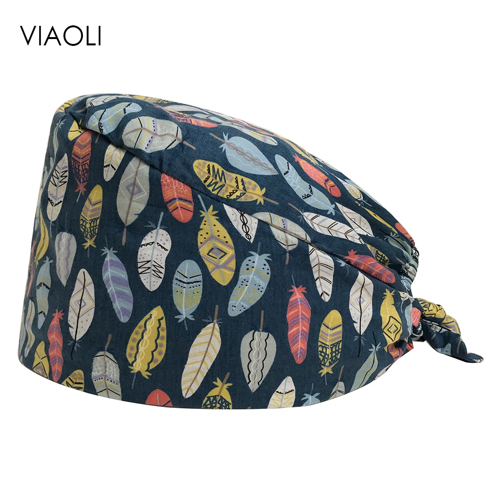 New feather Prints Designer Surgical Caps Medical Operation Theater Cap Pattern Elastic Surgeon Hat 100% Cotton with Sweatband
New feather Prints Designer Surgical Caps Medical Operation Theater Cap Pattern Elastic Surgeon Hat 100% Cotton with Sweatband